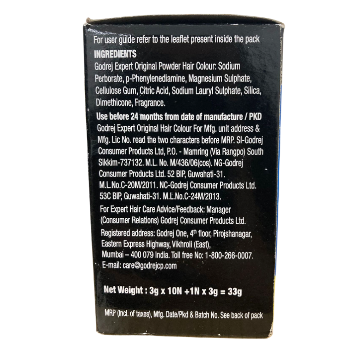 POWDER HAIR DYE BLACK