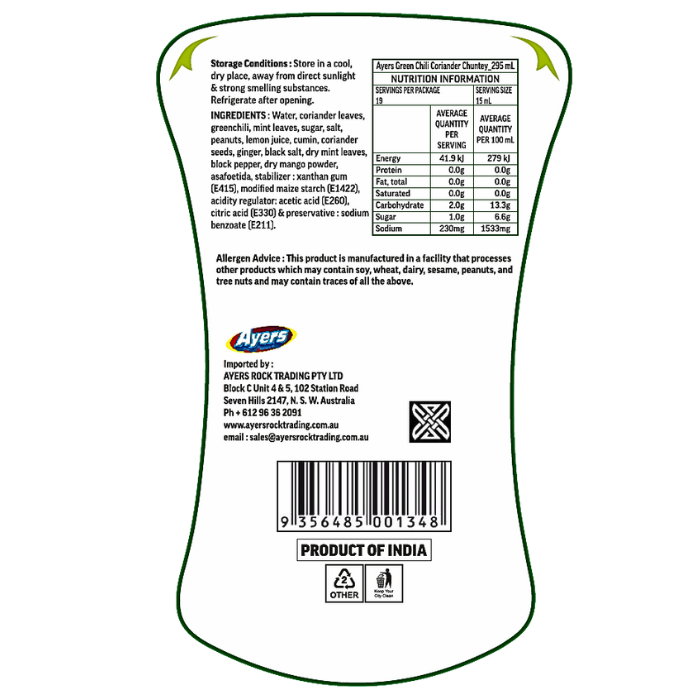 GREEN CHILLI CORIANDER CHUTNEY
