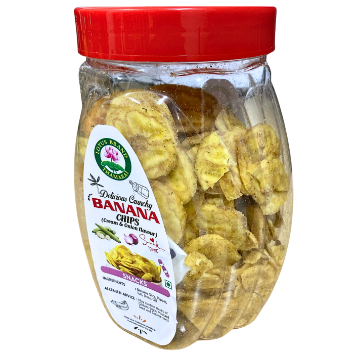 BANANA CREAM AND ONION CHIPS