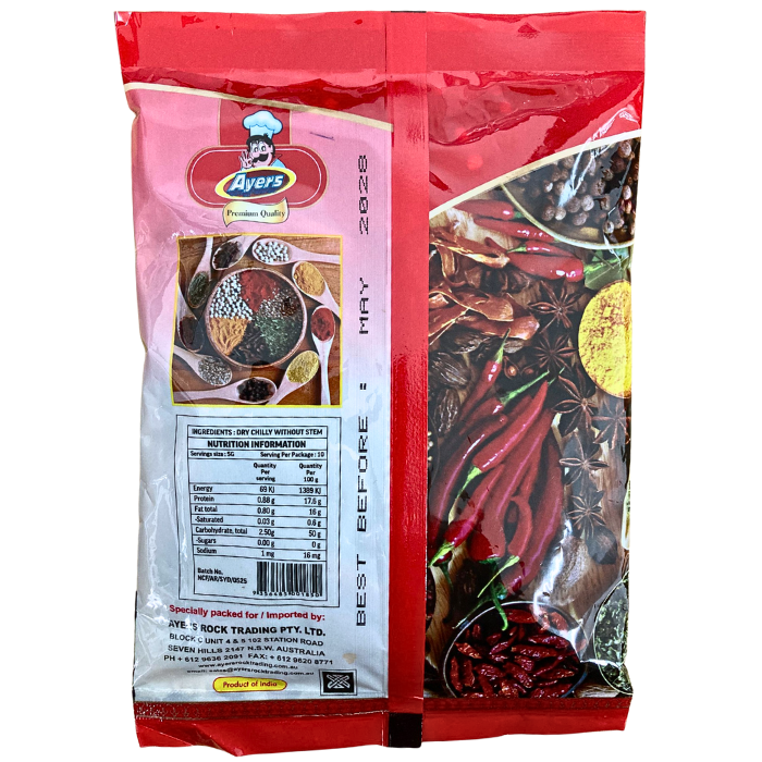 DRIED WHOLE CHILLI WITHOUT STEM