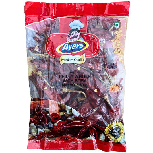DRIED WHOLE CHILLY WITH STEM