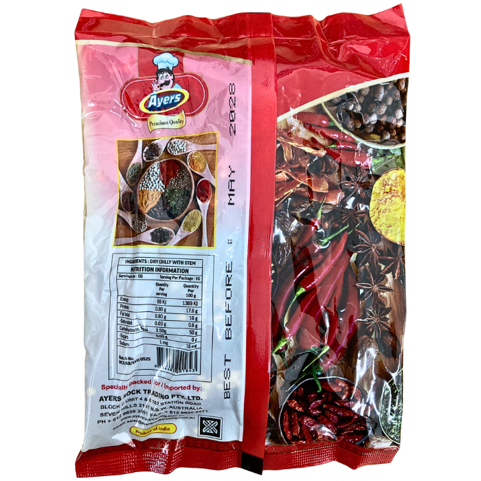 DRIED WHOLE CHILLY WITH STEM