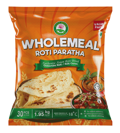 WHOLEMEAL ROTI PARATHA 30PCS