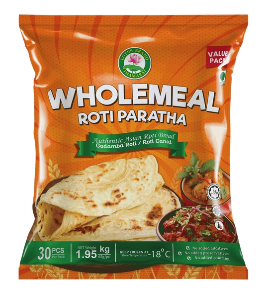 WHOLEMEAL ROTI PARATHA 30PCS