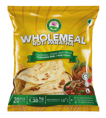 WHOLEMEAL ROTI PARATHA 20PCS