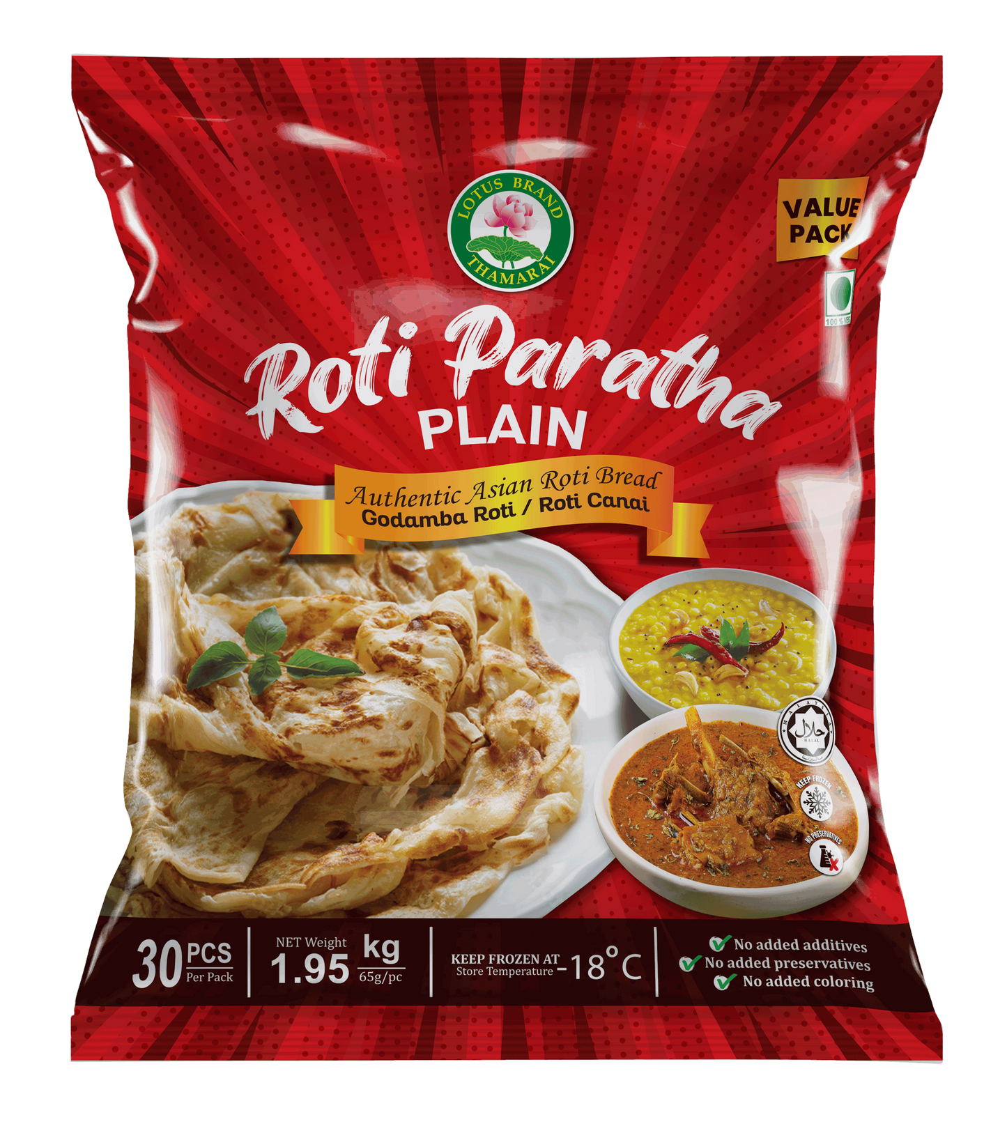 ROTI PARATHA PLAIN 30PCS
