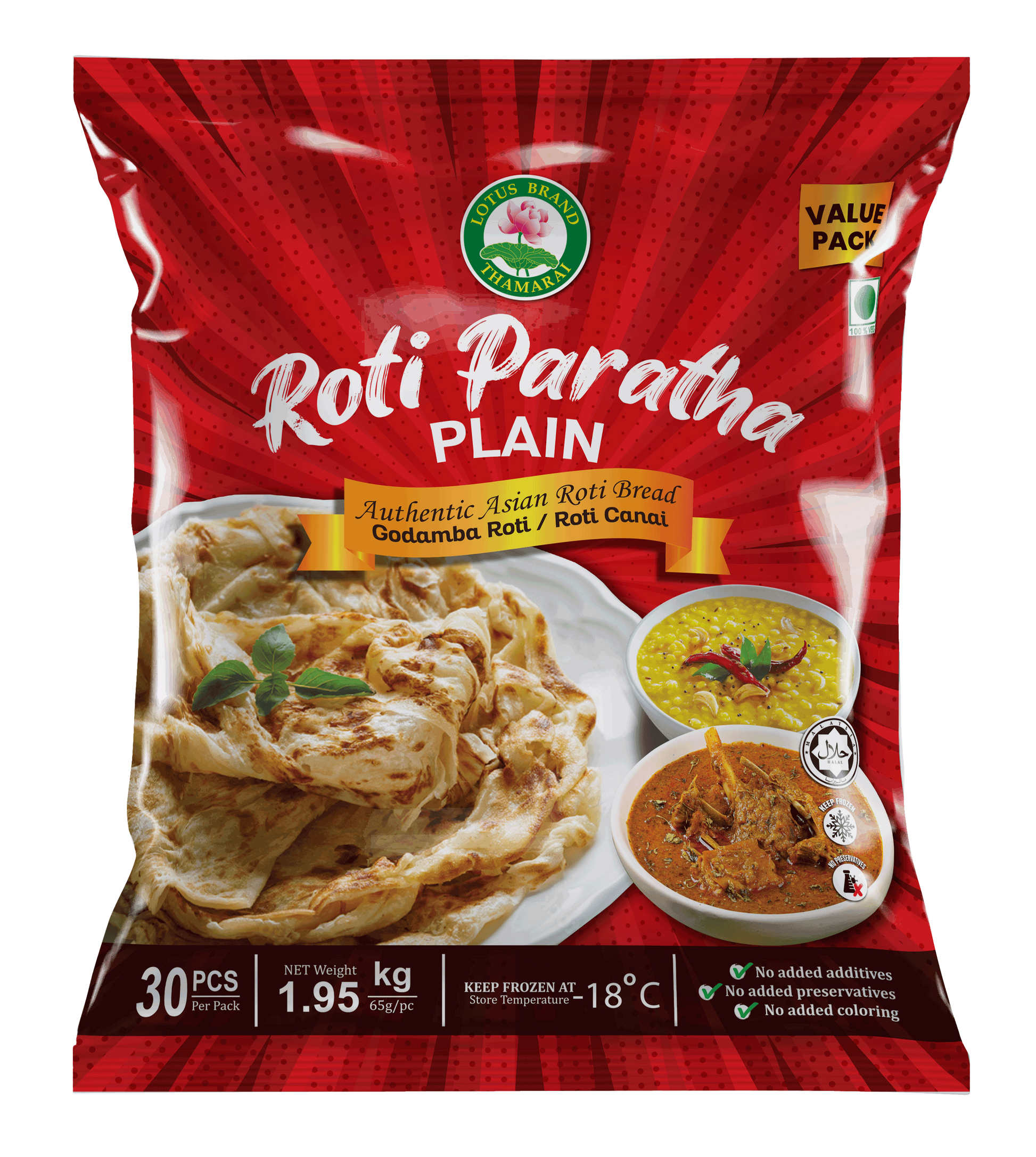 ROTI PARATHA PLAIN 30PCS
