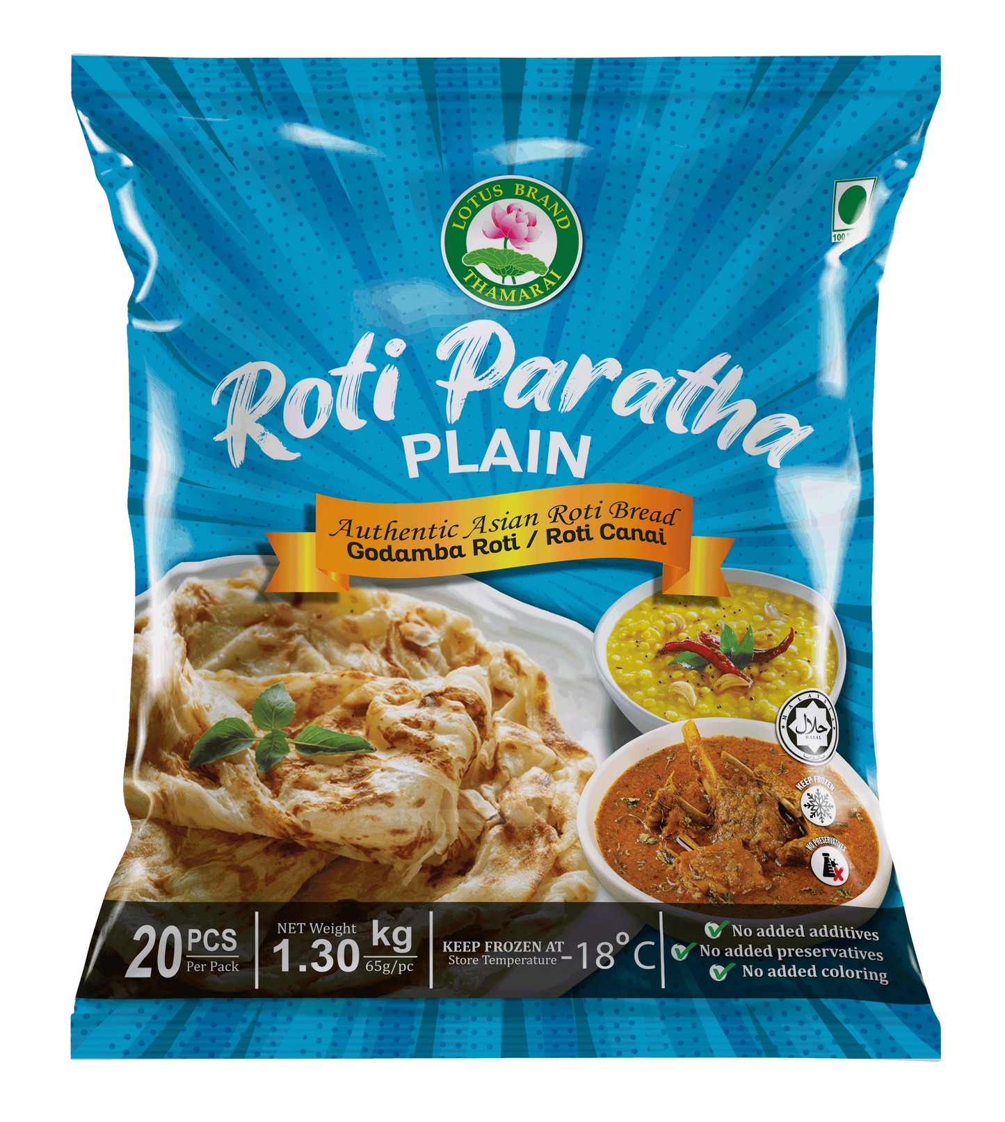 ROTI PARATHA PLAIN 20PCS