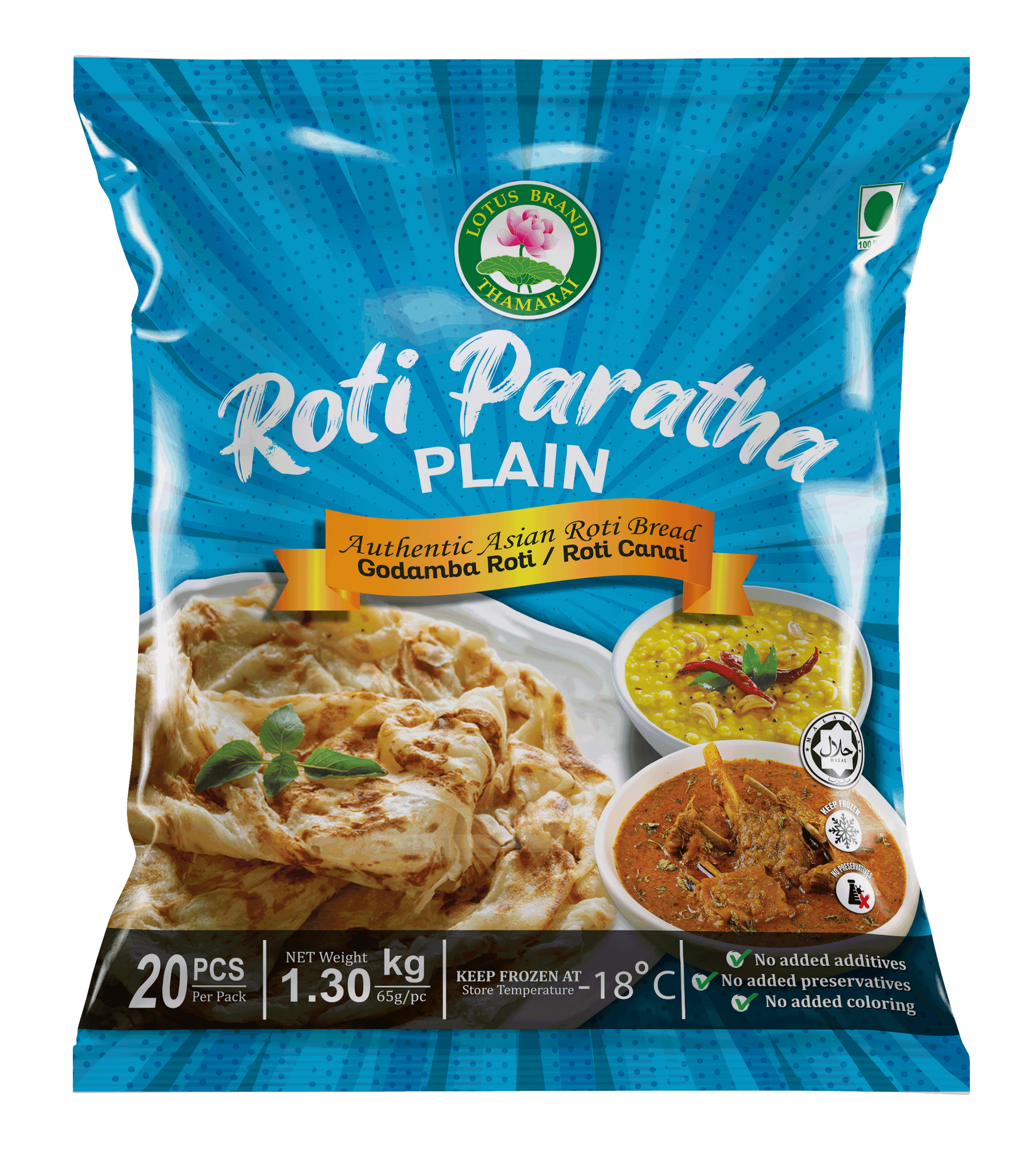 ROTI PARATHA PLAIN 20PCS