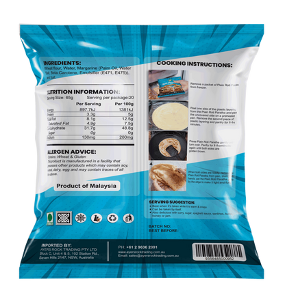 ROTI PARATHA PLAIN 20PCS